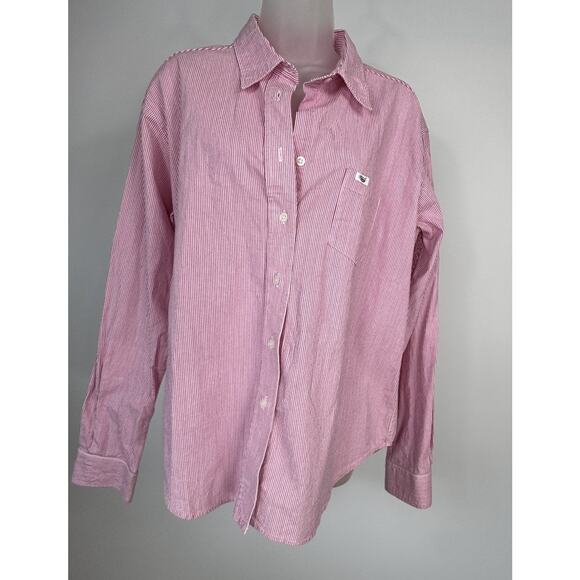 Cruel Girl Women’s XL Pink Striped Button Down Shirt Western Long Sleeve - Picture 2 of 7